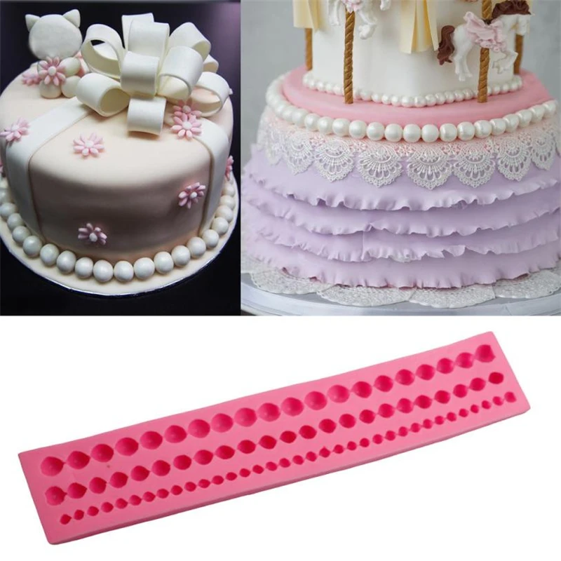 2018 New Creative  DIY Pearl String Paste Bead Clay Mold Fondant Cake Silicone Tool Decor Easy operation Hot C0402#30          06