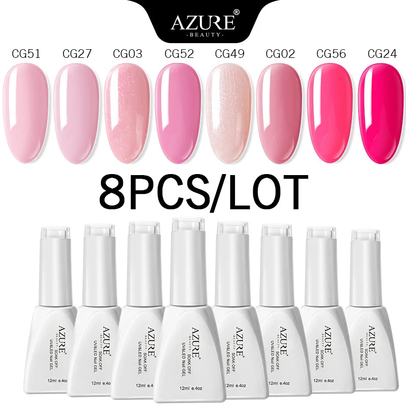 Azure Beauty 20Pcs/Lot Nail Gel Polish Soak Off UVv/Led gel Polish Semi Permanent Led Gel Long Lasting Pure Color Gel Sets - Цвет: Kit10