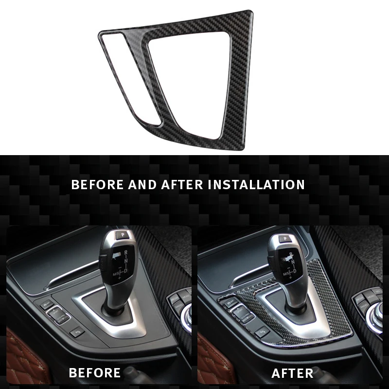 

For bmw 3 series F30 F34 Carbon Fiber Car Center Control Gear Shift Panel Decorative Sticker Interior Trim For 320i Accessories
