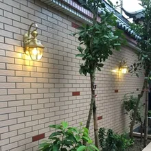 Европейский стиль классического искусства светодиодный настенный светильник водонепроницаемый cooper Открытый Настенный бра балкон коридор открытый светодиодный светильник крыльцо огни