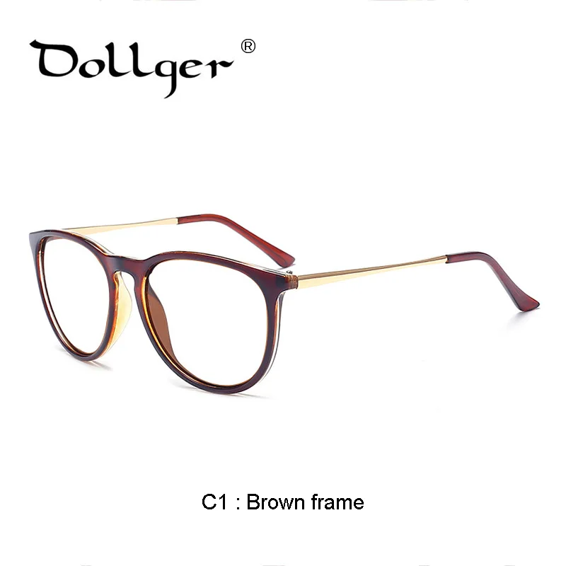 Dollger фирменный дизайн очки прозрачные линзы солнцезащитные очки оправа женские очки мужские oculos de grau солнцезащитные очки s0637 - Цвет оправы: C1