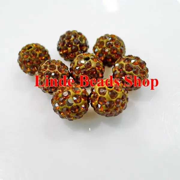 

8mm Shamballe Beads christmas ornaments Clay Crystal finding ball beads Crystal Copper(COP) SH08006