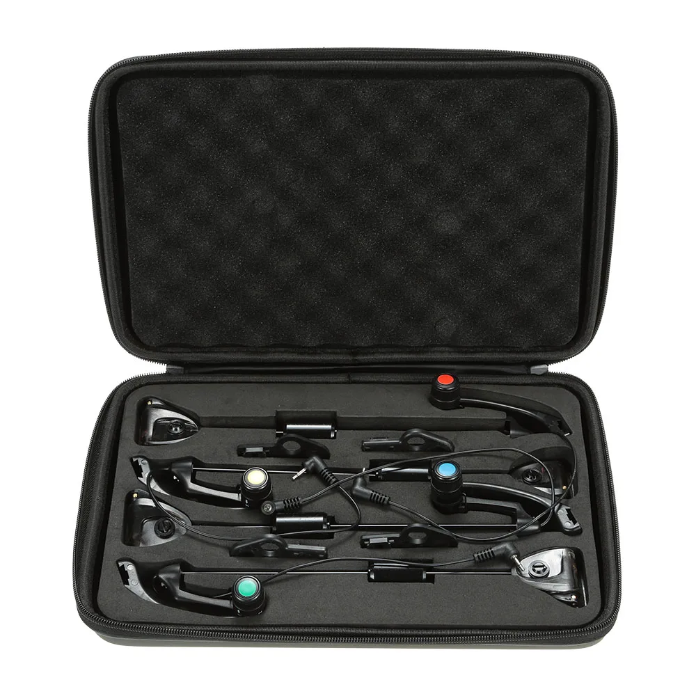 

Lixada 4pcs Fishing Alarm Fishing Swingers LED Carp Set Hanger Sensor Illuminated Bite Indicator Pesca fishing accessories