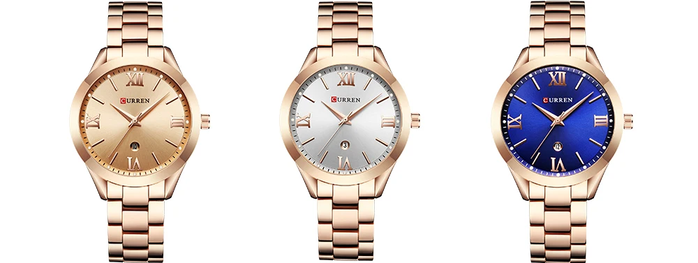 CURREN Топ люксовый бренд женские часы модные простые Кварцевые женские наручные часы из нержавеющей стали водонепроницаемые часы Relogio Feminino
