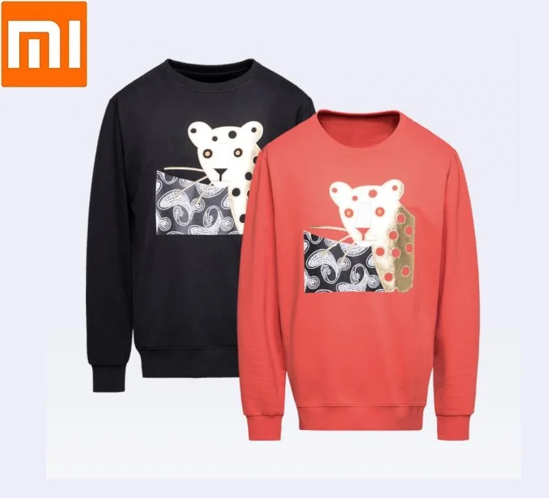 

Xiaomi MIKE BOY Leopard Patch Embroidery man Sweatshirt Long sleeve Fashion embroidered cotton Comfortable skin coat