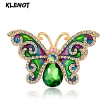 Роскошный Кристалл Бабочка Насекомое с эмалевым покрытием брошь булавки и броши для женщин Стразы животное брошь шарф булавки одежда ювелирные изделия