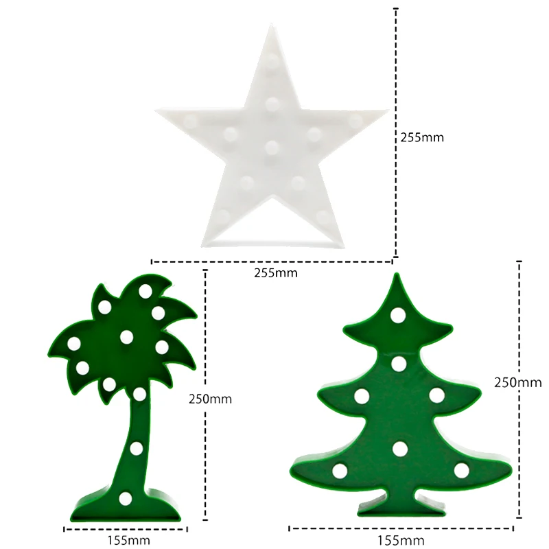 3D Kids Battery Night Light LED 3D Table Light Letter Table Lamp Battery love Star Coconut Tree Flamingo LED Light Decoration