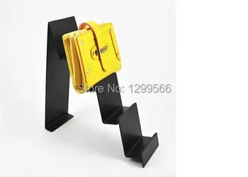 

Hot sale 4 Tier Boutique Counter top grade stainless steel wallet display holder purse display stand rack