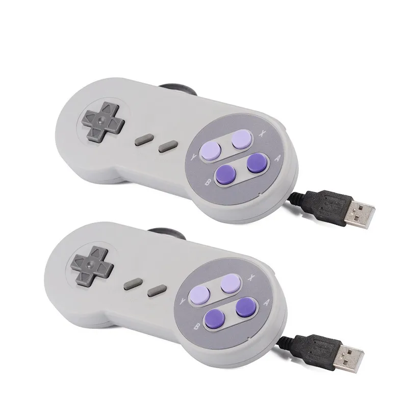Лидер продаж ретро проводной usb-контроллер игровых джойстика Джойстик для SNES Стиль для ПК Windows 7/8/10 геймпад для Mac - Цвет: 2PCS
