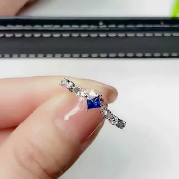 

shilovem 925 silver sterling natural Natural sapphire Rings fine Jewelry party trendy gift open plant wedding new yhj0303666agl