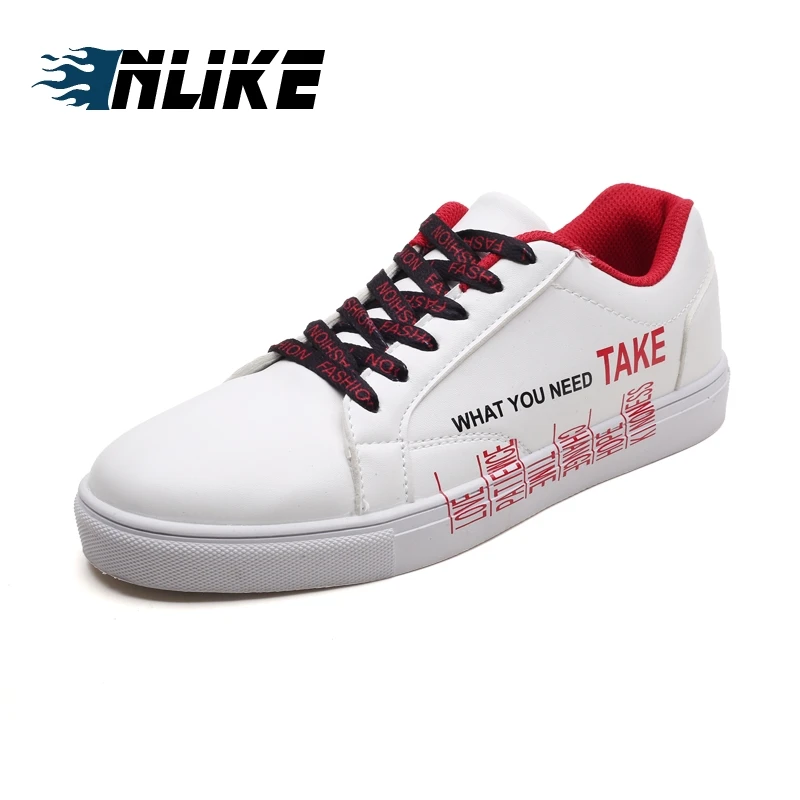 W gold red w Hombre w Hommes De Respirant Zapatos Tableau Inlike Tendance Nouveau Mode Blanc Sneakers black Chaussures Casual Étudiants Toile WEe2Y9bDHI