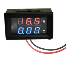 100V 10A DC Voltmetro Amperometro Blu + LED Rosso Amp Dual Digital Amperometro Voltmetro Gauge Professionale