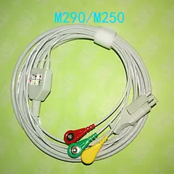 Совместимость с 3pin Primedic M290 и M250 электрокардиограф цельный 3 жильный кабель и оснастки leadwir, AHA или IEC