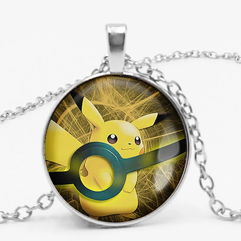 Pokeball ожерелье с кулоном модное милое Покемон Umbreon Круглый купол стеклянный Vaporeon детское ожерелье с кулоном Мега подарок дружбы