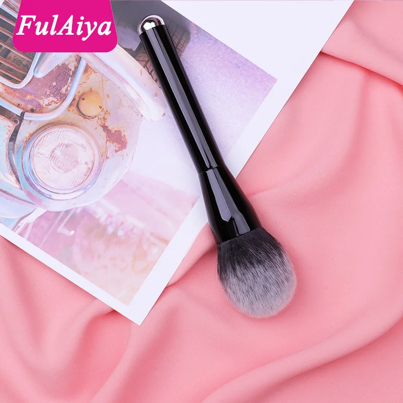 

Fulaiya Big Head Soft Hair Makeup Brushes Powder Foundation Eyeshadow Make Up Brush Cosmetics Metal Handle Fashion Makeup Tools