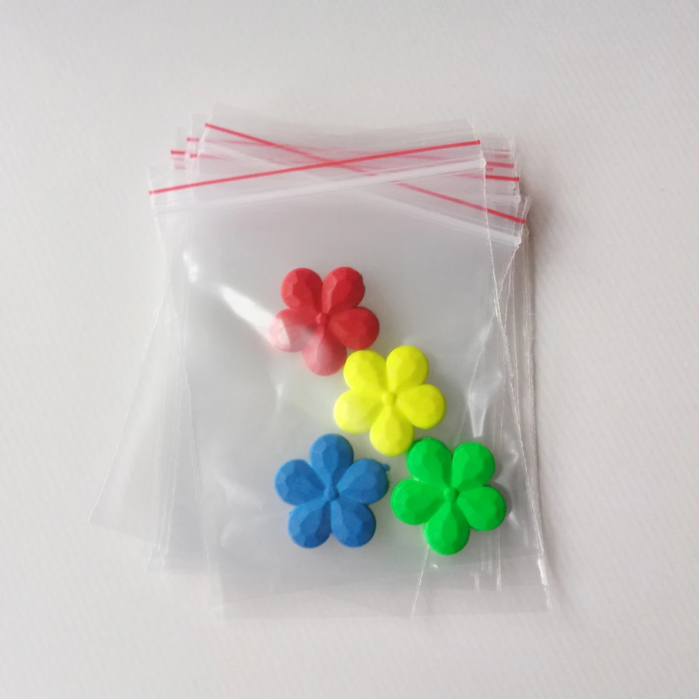 

50pcs Zip Lock Plastic Bag With Zipper Pe Plastic Transparent Bags For Women/wed/gift Jewelry Packaging Display Storage Pouch