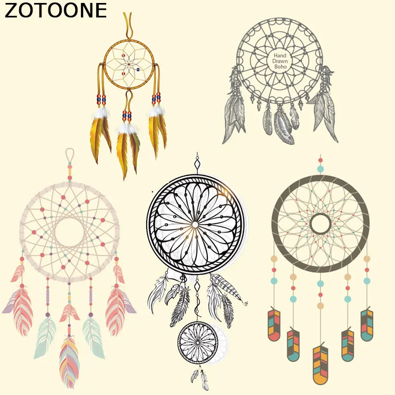 

ZOTOONE Dreamcatcher Iron on Patches for Clothes T-shirt Dresses DIY Accessory for Kid Decoration Easy Print By Household Irons