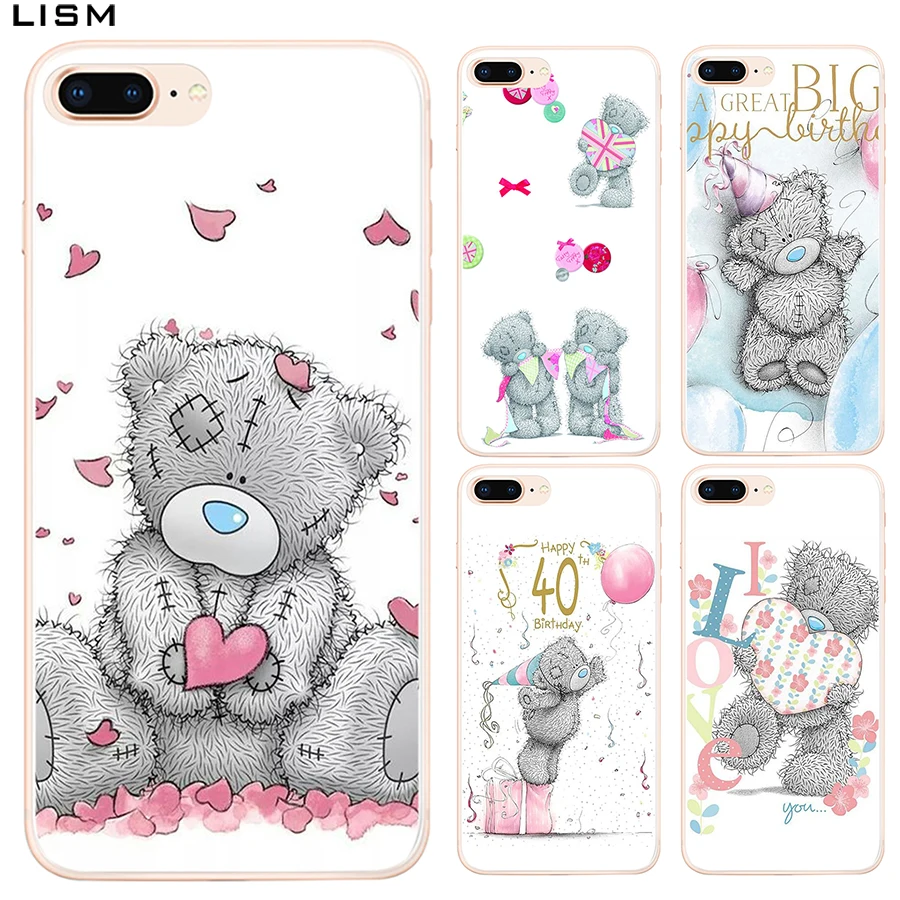 Тонкий жесткий чехол для телефона LISM Me To You Bear Apple iPhone X XR XS Max 8 7 6S Plus 5 5S SE | Мобильные