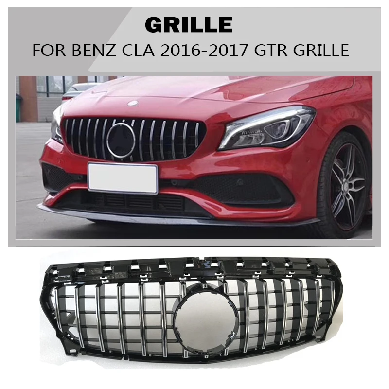 cla  Grille gtr Front Bumper mesh Radiator  Grill  For benz  cla -class 2017~2018 Car  STYLING 03