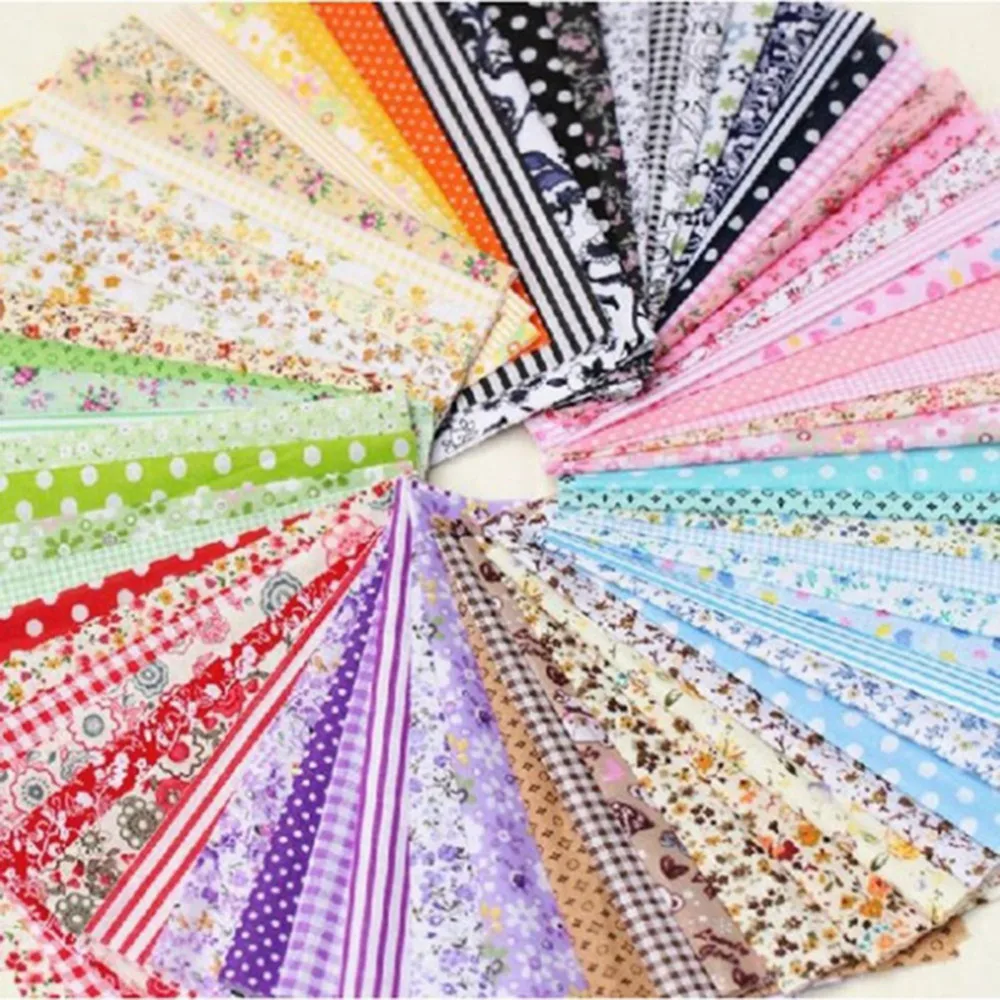 50 шт. смешанный принт красочные квадратный цветочный из хлопчатобумажной ткани Лоскутная вышивная ткань для рукоделия 10x10 см по поставке товаров для дома