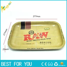 1 stück RAW eisen platte ablage Zigarette zubehör RAW roll trays 27,7*17,7 cm nützliches werkzeug
