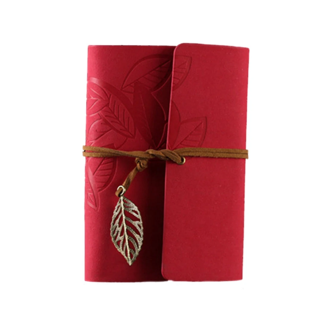 

Vintage Leaf PU Leather Cover Loose Leaf Blank Notebook Journal Diary Gift