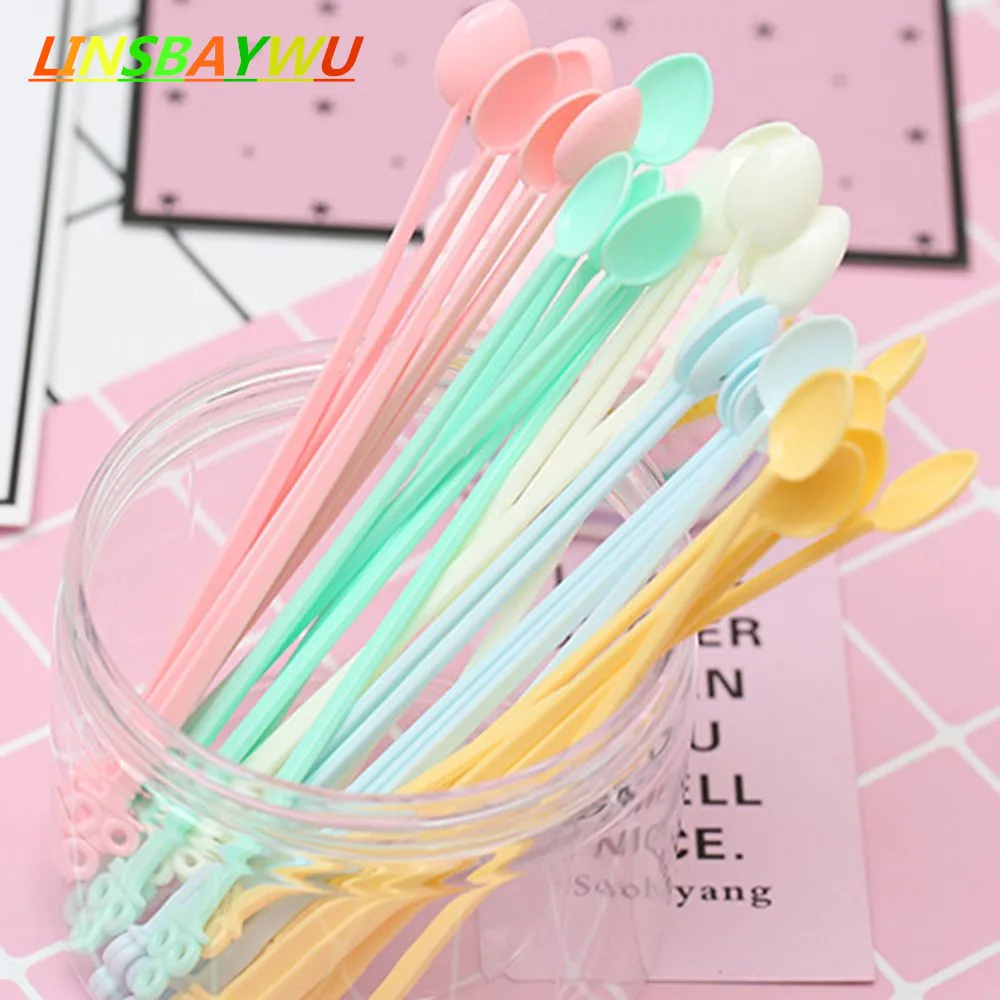 30Pcs/Lot Candy Colored Plastic Mini Spoons Simulation Jelly Gadgets