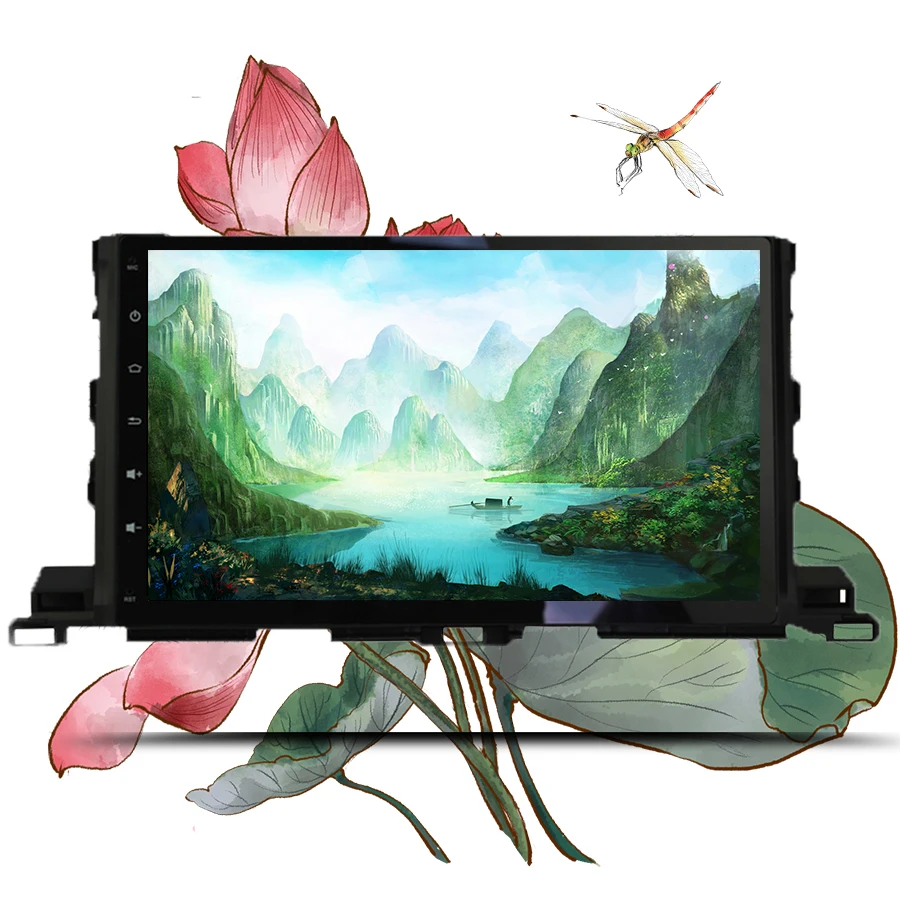 Flash Deal For Toyota Highlander 2014 2016 2018 car gps navigation pc tablet music tape recorder with android 9.1 Octa core wifi 4G 2