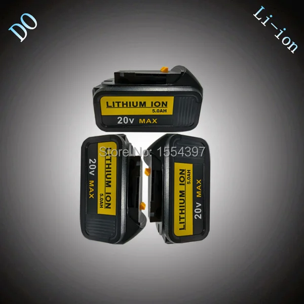 

3PCS Rechargeable Li Ion Power Tool Battery 5000mAh Replacement for DEWALT 18V DCB180 DCB181 DCB182 DCB200 DCB201 DCB203 DCB204