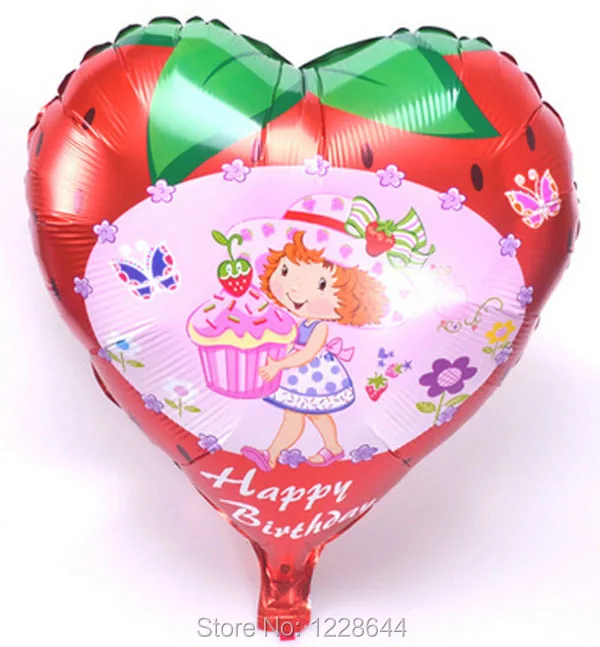 DH_happy birthday foil balloon -strawberry girl-1