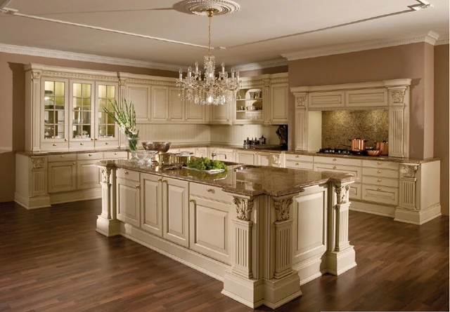 China Factory Wholesale Cheap Solid Wood Kitchen Cabinet In
