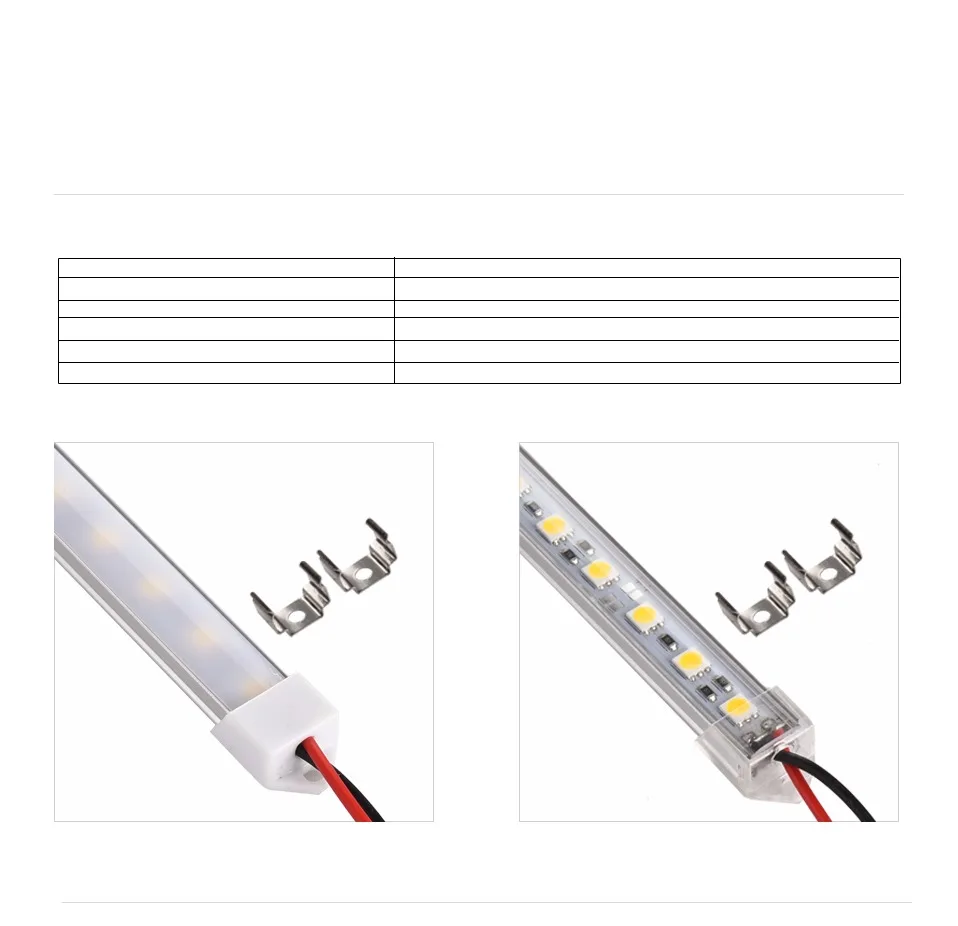 6 шт. 50 см DC 12 В SMD 5050 36 светодиодный s u-тип твердая полоса бар светильник алюминиевый корпус с молочно-прозрачной крышкой светодиодный светильник