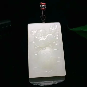 

Exquisite Hetian jade pendant h15#