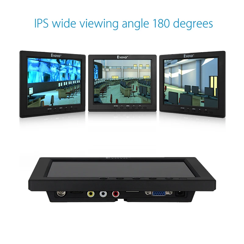 EYOYO EM08B 8 &quotдюймовый TFT ЖК цветной монитор с VGA HDMI входной интерфейс видео ips экран