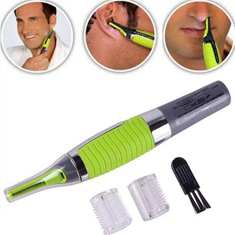 

1PC Portable Nose Hair Trimmer With LED Light Nose Face Removal Shaving Hair Trimmers Electric Shaver Clipper Cleaner Gift Tool