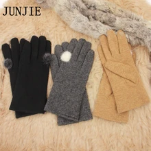 Новейшие женские сенсорные шерстяные перчатки толстые перчатки Женские варежки Зимние теплые перчатки полный палец высокое качество 10 пар