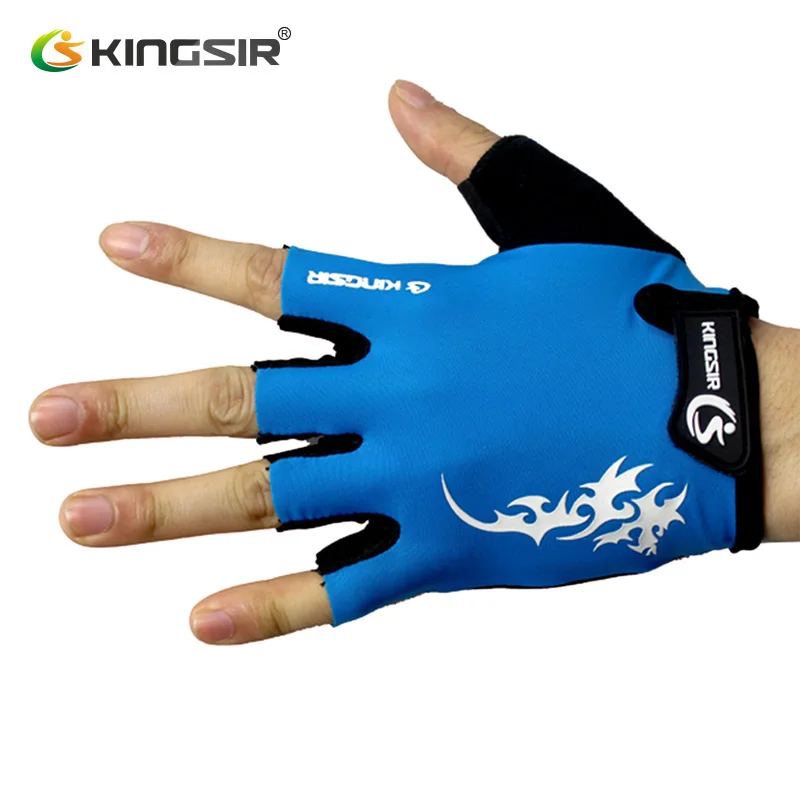 KINGSIR قفازات ركوب الدراجات نصف إصبع الرجال النساء الصيف الرياضية تنفس للصدمات المضادة للانزلاق الدراجة قفازات MTB دراجة قفازات KINGSIR قفازات ركوب الدراجات نصف إصبع الرجال النساء الصيف الرياضية تنفس للصدمات المضادة للانزلاق الدراجة قفازات MTB دراجة قفازات