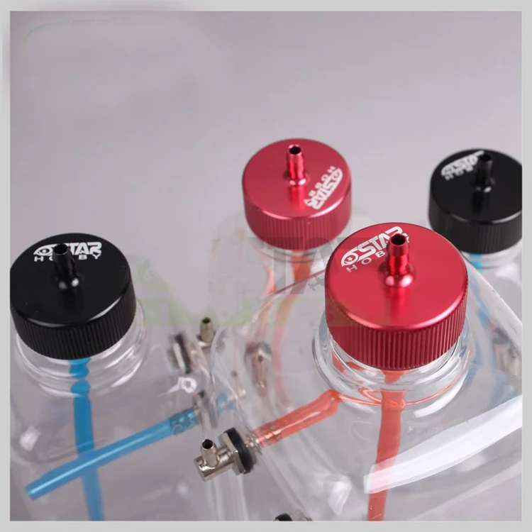 Tanie 1PC 260 360 ml 300 ml 410 500 ml 700 1000 ml 1500 ml butelka zbiornika paliwa z CNC metalowa nakrętka przezroczysty olej do RC Gas Nitro Model