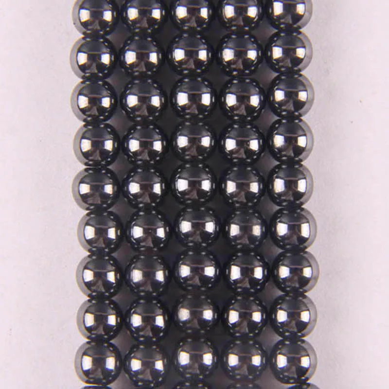 

6MM Black Magnetic Hematite Healing Loose Beads 16 Inch Jewelry For Woman Gift Making B095