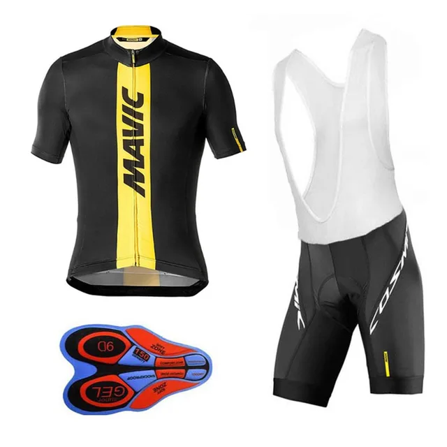 2019 Team Mavic Cycling Jerseys Bike Wear clothes Quick Dry bib gel