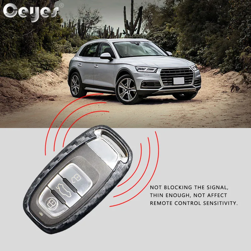 Carbon fiber key cover for AUDI (4)