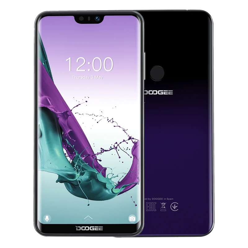 DOOGEE N10 Android 8,1, мобильный телефон, 3 Гб ОЗУ, 32 Гб ПЗУ, 5,84 дюймов, FHD+ 19:9 дисплей, двойной дисплей, 16,0 Мп, 3360 мАч, 4G LTE, две sim-карты, смартфон