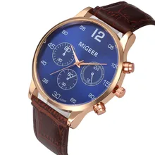 MiGEER часы мужские с большим циферблатом Аналоговые кварцевые наручные часы Wo мужские s циферблат дизайн браслет часы Relogio Masculino De Luxo# LR2