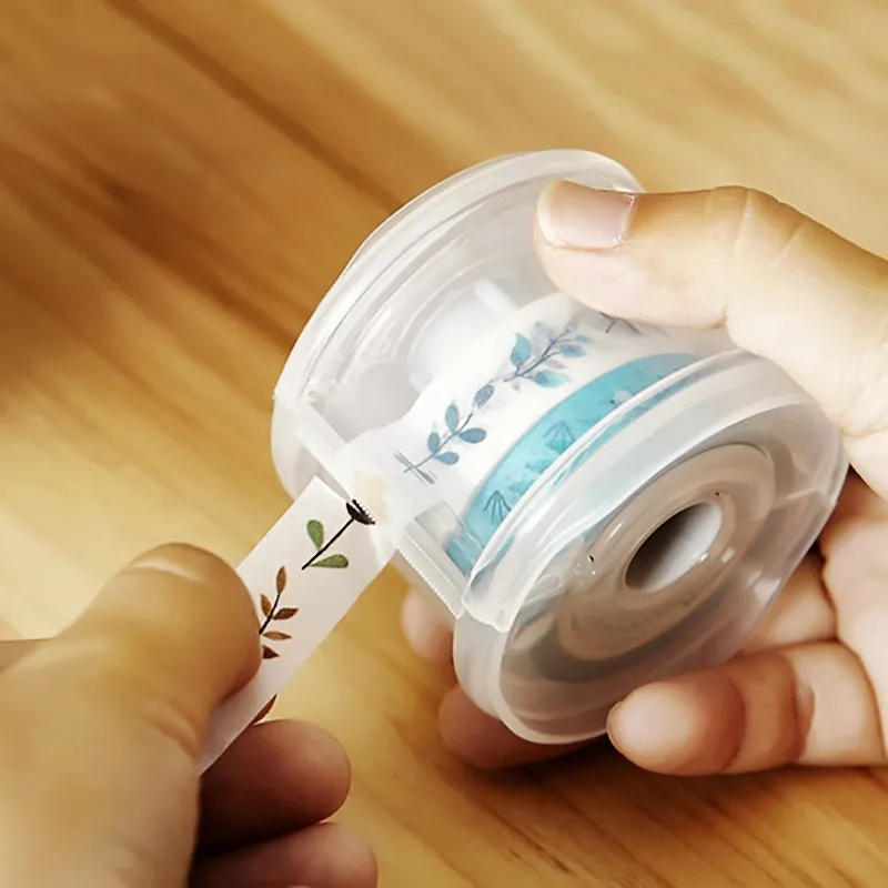 

Simple Washi Tape Cutter Office Supplies Transparent Tape Holder Diy Tape Tool Kawaii