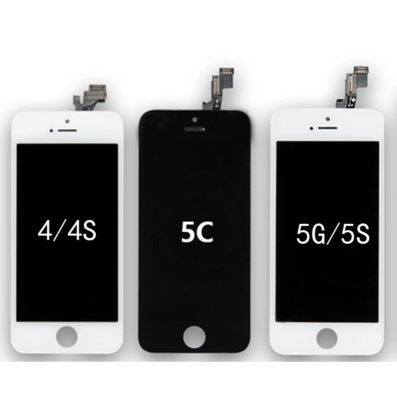 Wholesale High Screen For iPhone 4G 4S 5C 5 5G 5S LCD Display Touch Screen Digitizer