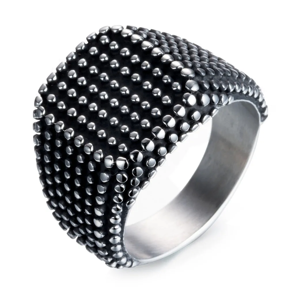 ADOMANER, мужские ретро кольца из нержавеющей стали, женское простое квадратное волнистое кольцо, обручальные ювелирные аксессуары