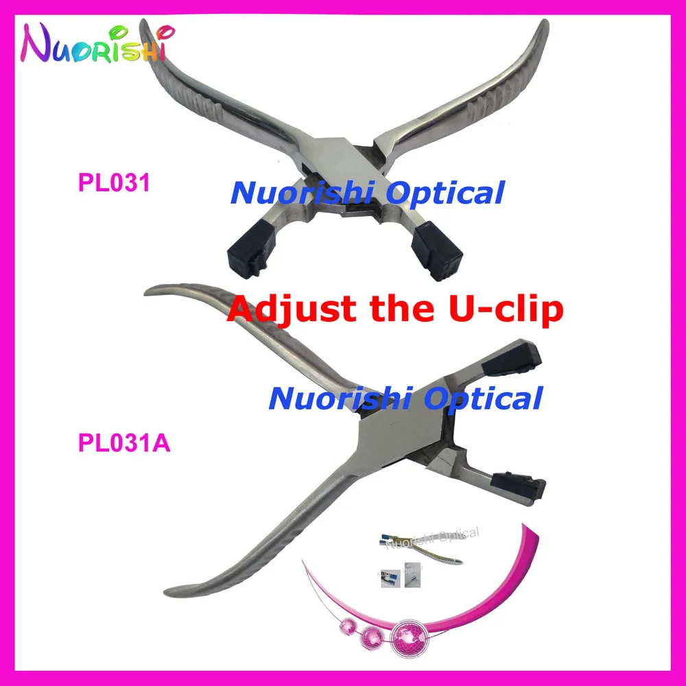 

PL031 (SF1016) rimless half-frame glasses blue head without teeth plier adjust the u-clip