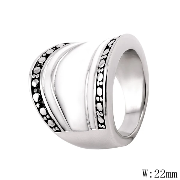 

CA-50 2018 Fashion Jewelry Hot Selling Silver Lifeline Pulse Heartbeat Band Ring for Women Simple Vintage Accessories