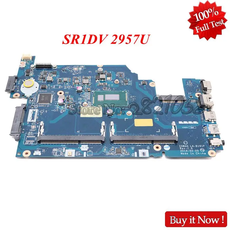 

NOKOTION Z5WAH LA-B161P For Acer aspire E5-571 E5-531 laptop motherboard NBML911001 NB.ML911.001 SR1DV 2957U CPU DDR3L