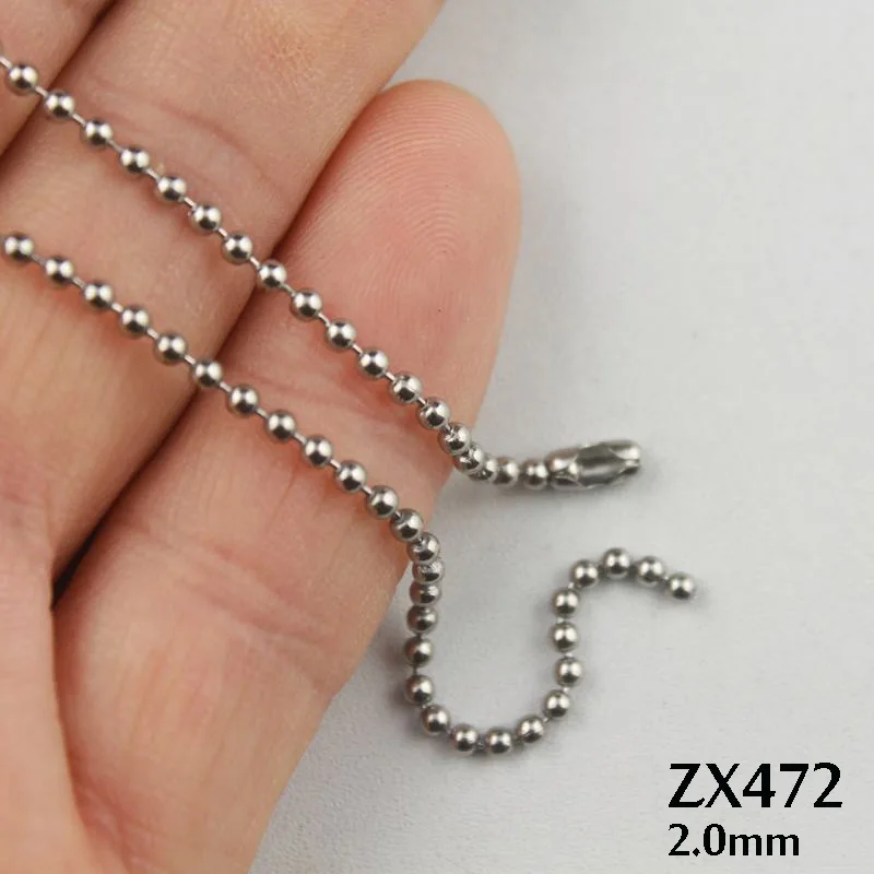 Fashion Silver Ball Chain Necklace Key Chains DIY Jewelry Making 20pcs 